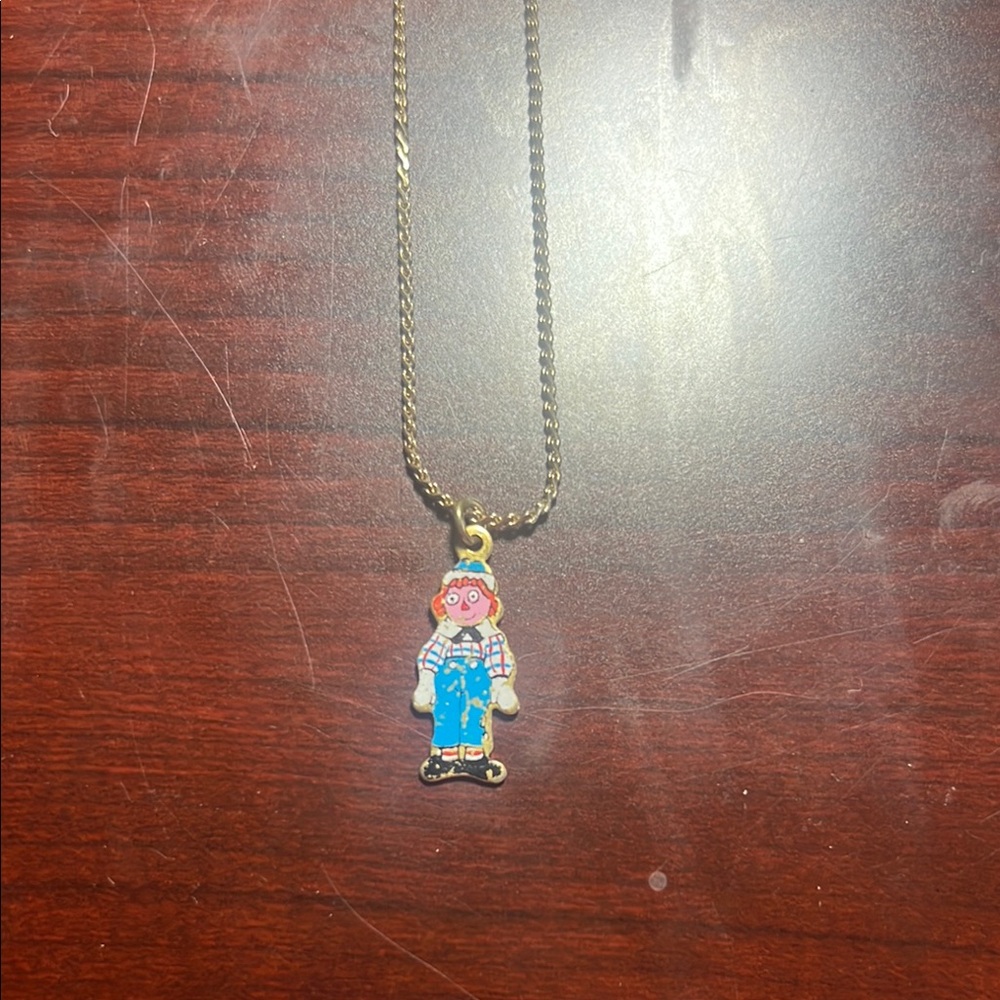 Vintage make in 1978 Kids Colorful Clown Pendant Necklace